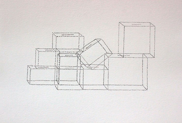 Waiting for Godot#the workers (supportive system), 2016 ink on paper